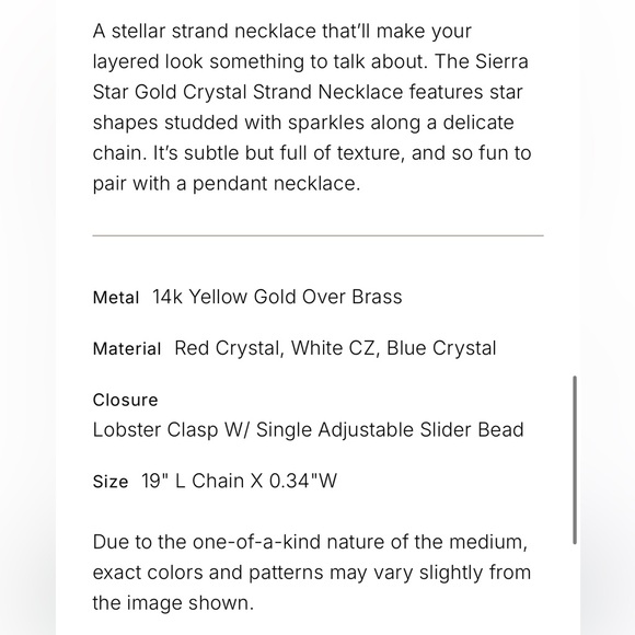 NWT Kendra Scott stars necklace …. Only one - Picture 4 of 5